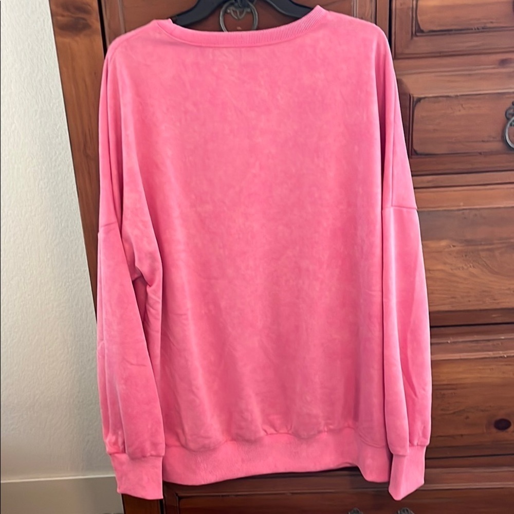 Pink Relaxed Fit Crewneck Sweatshirt Size Large - Picture 4 of 8